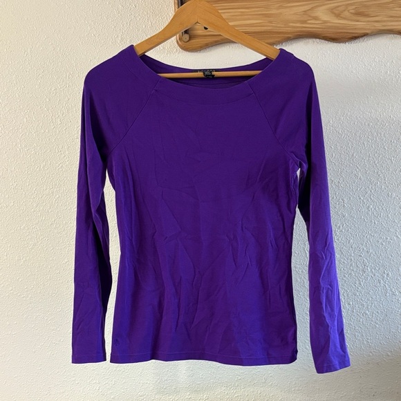 Ralph Lauren Women's Long Sleeve Top in Vibrant Purple - Picture 1 of 4